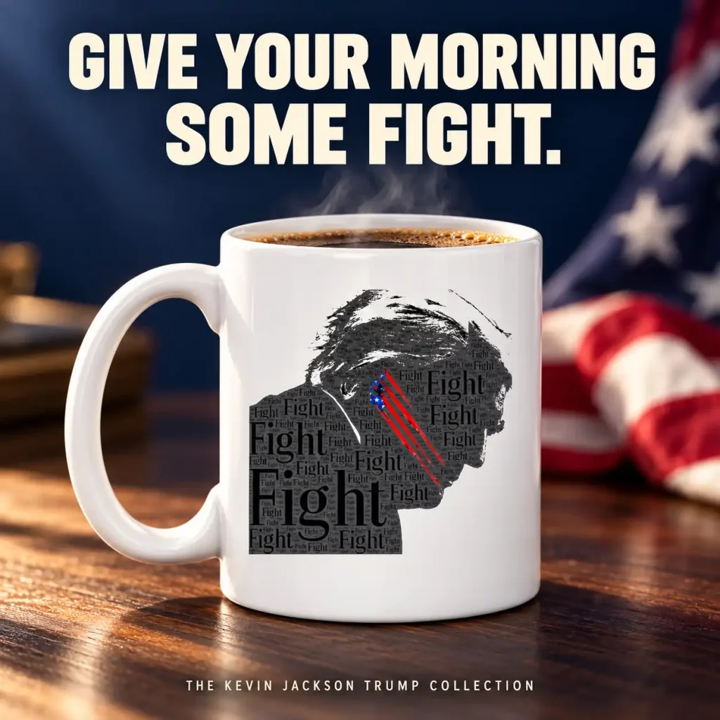 Trump Fight mug in morning light-1