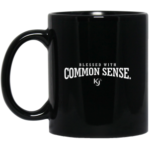 Blessed with Common Sense Black Mug