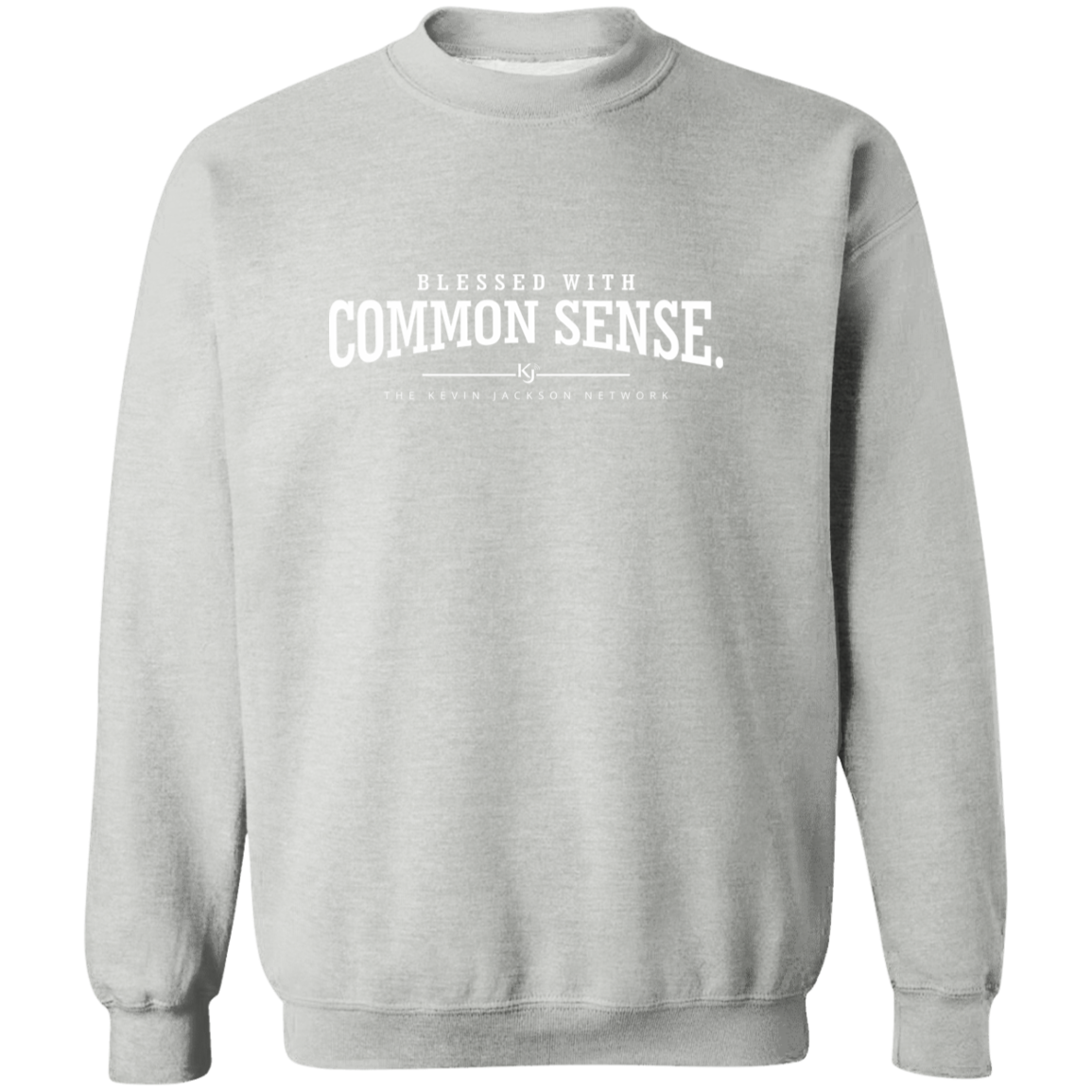 Blessed with Common Sense White Letter Sweatshirt