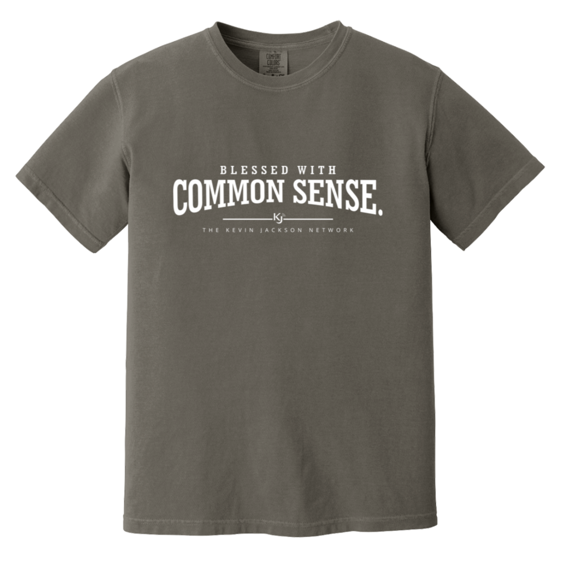 Blessed With Common Sense White Letter Short Sleeve Tee