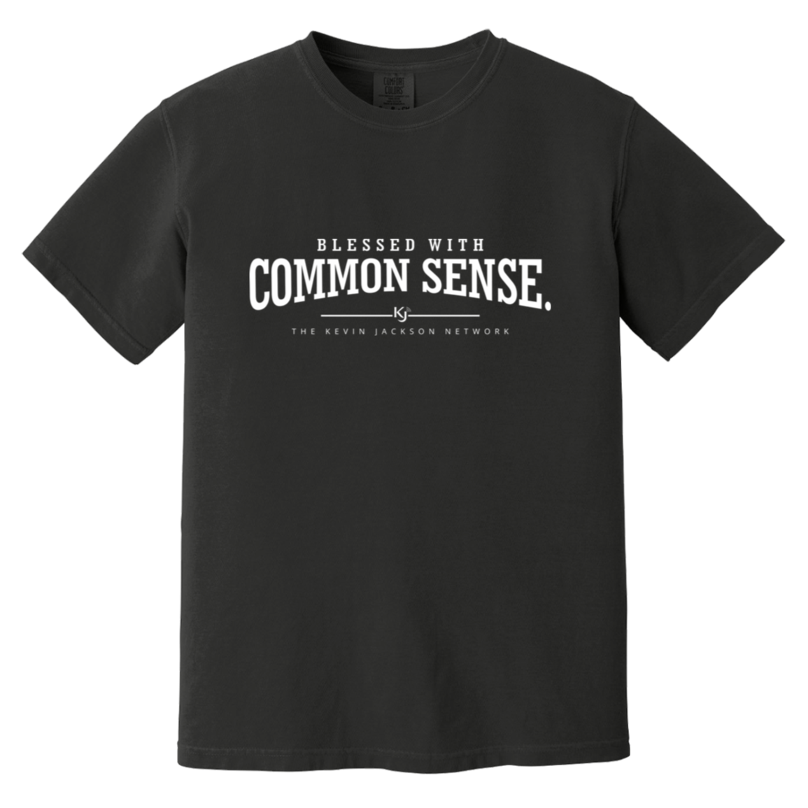 Blessed With Common Sense White Letter Short Sleeve Tee - Image 4