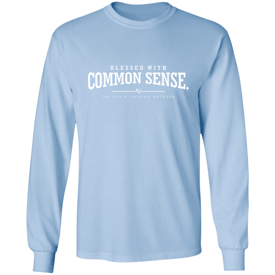 Blessed with Common Sense White Letter Long Sleeve Tee - Image 2