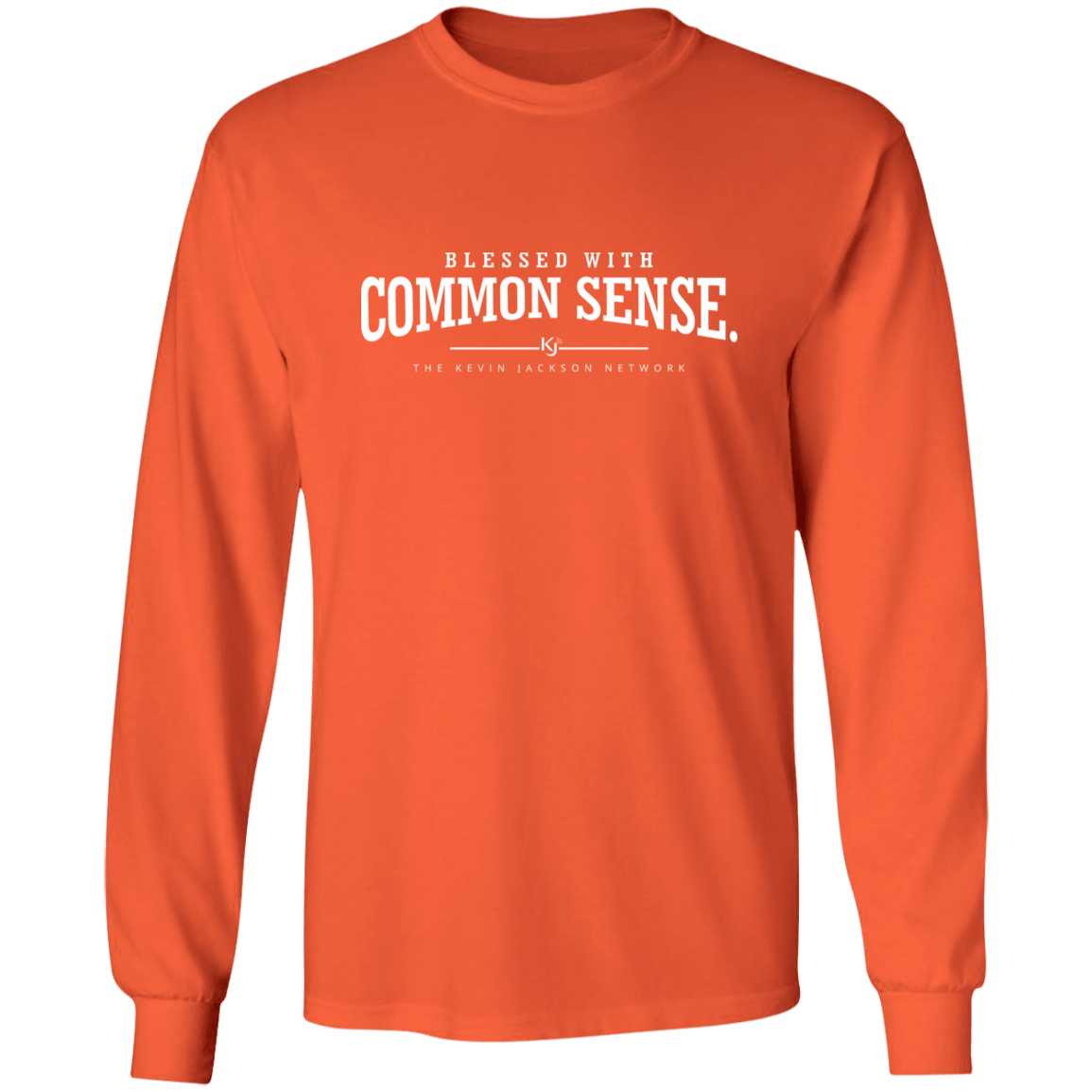 Blessed with Common Sense White Letter Long Sleeve Tee - Image 3