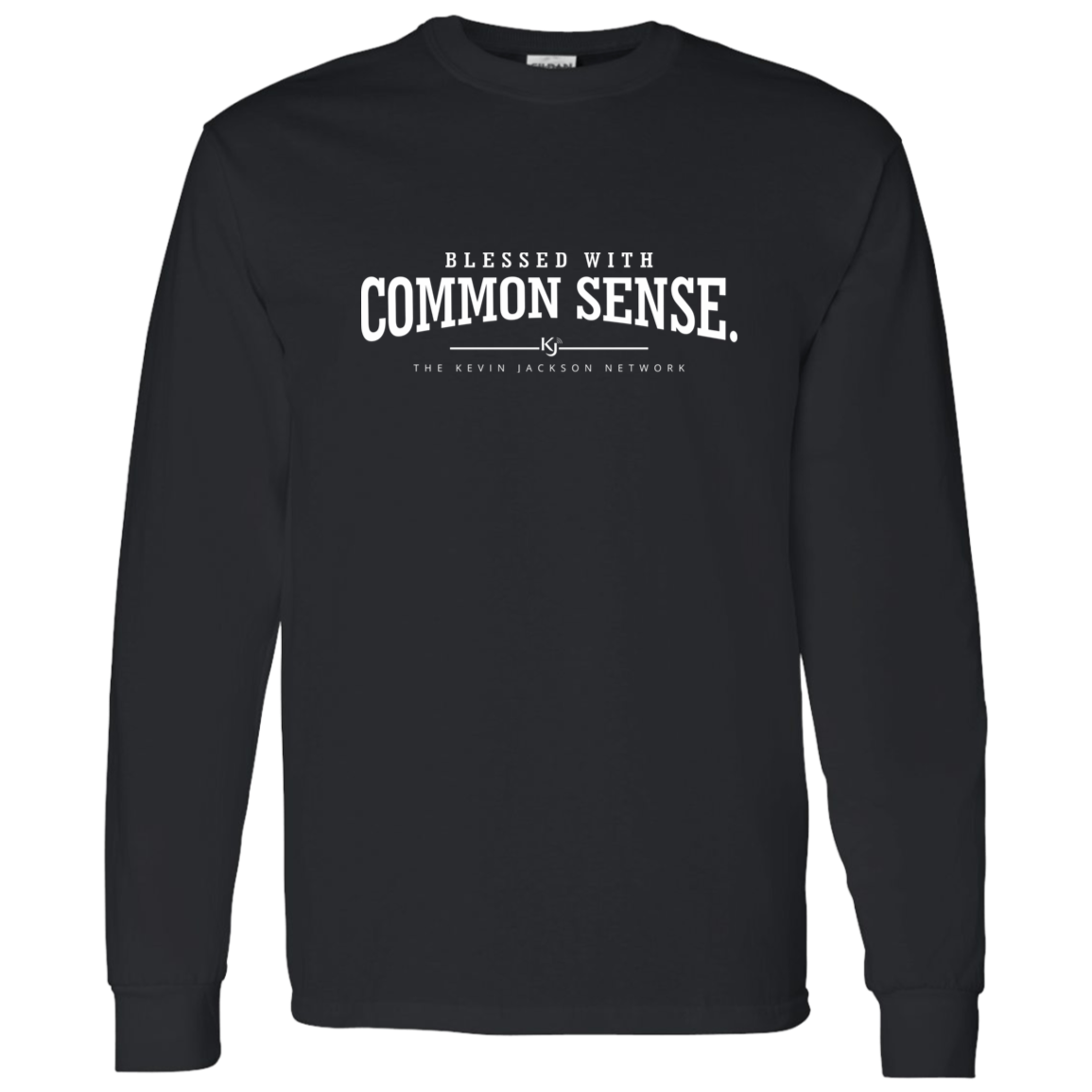 Blessed with Common Sense White Letter Long Sleeve Tee - Image 4