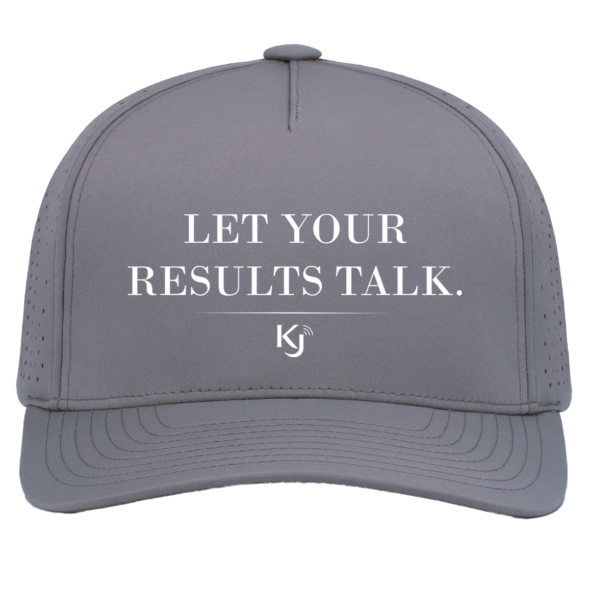 Let Your Results Talk White Letter Cap - Image 4