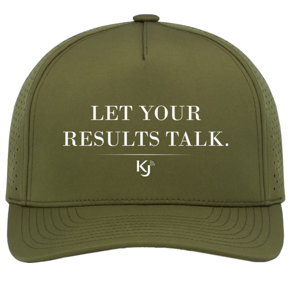 Let Your Results Talk White Letter Cap - Image 5