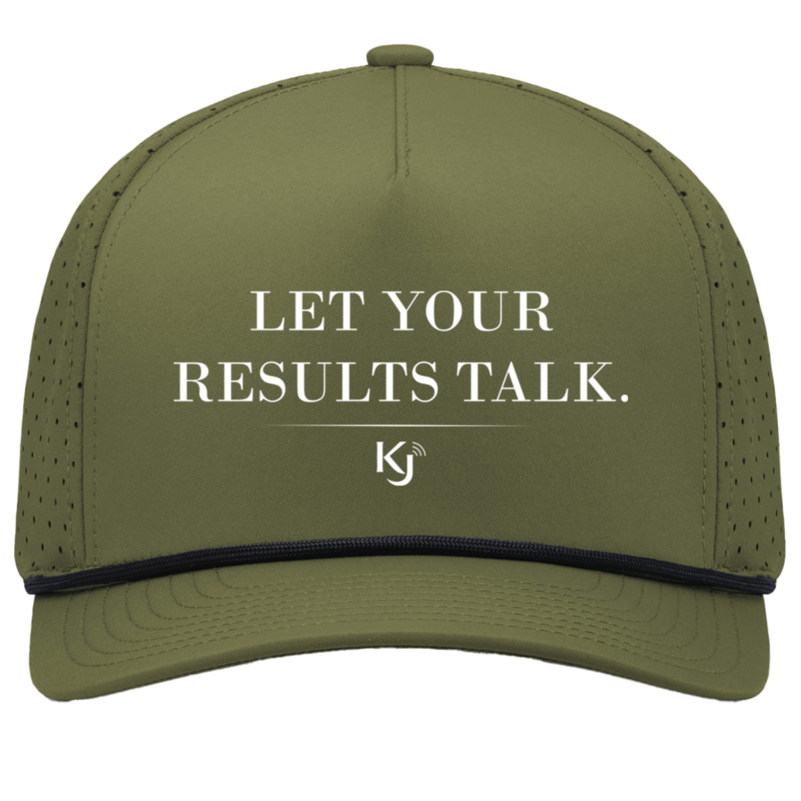 Let Your Results Talk White Letter Cap - Image 6