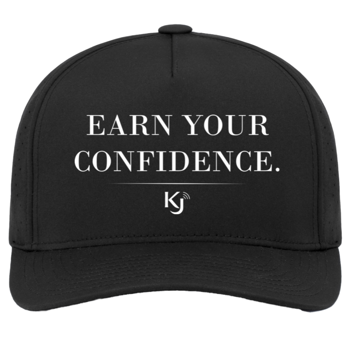 Earn Your Confidence White Letter Cap - Image 2