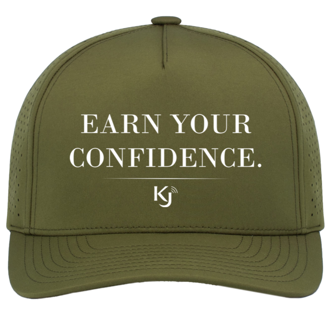 Earn Your Confidence White Letter Cap - Image 5