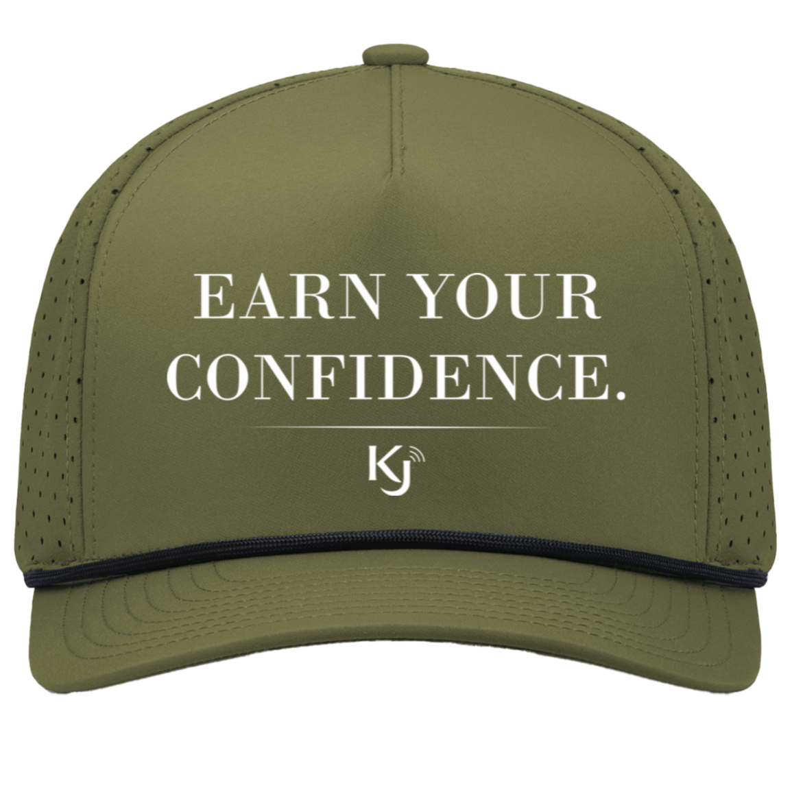 Earn Your Confidence White Letter Cap - Image 6