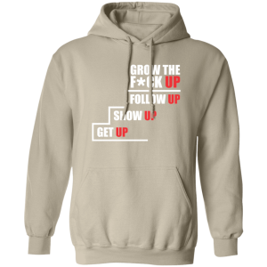 Grow Up White Letter Hoodie